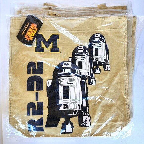 Star Wars R2-D2 Reusable Shopping bag Michigan Wolverines Printed Canvas bag - Picture 8 of 8